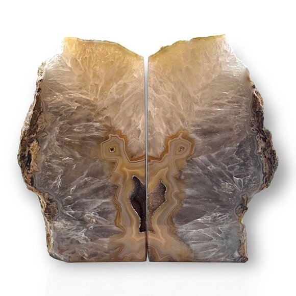 Natural Geode Bookend Butterfly Wings Shape, Unique gift, Weighs 6+ lbs. (EP) - Picture 2 of 15